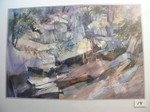 Extra Large Modern River - Water Color - 30x44