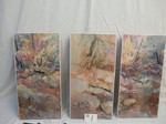 Driptich Fall - Water Color - 24x12 each panel